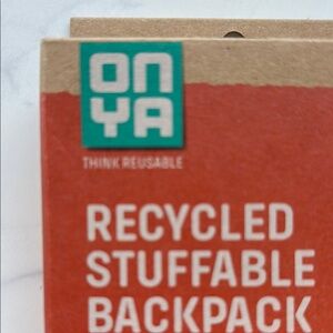 Recycled Stuffable Backpack bulk/blue with sea turtle